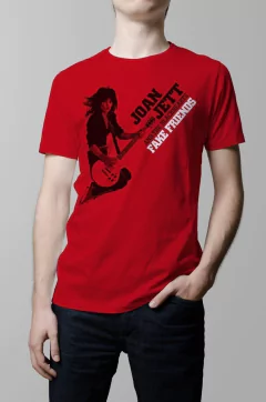 Remera Joan Jett roja hombre