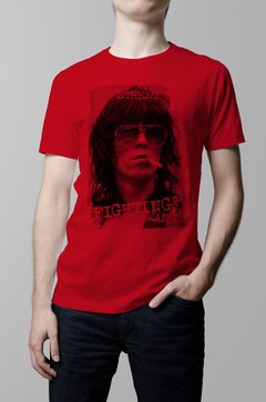 Remera Keith Richards roja hombre