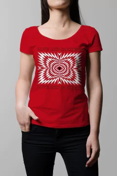 Remera Love and Rockets rojo mujer