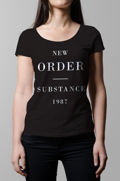 Remera New Order negra mujer
