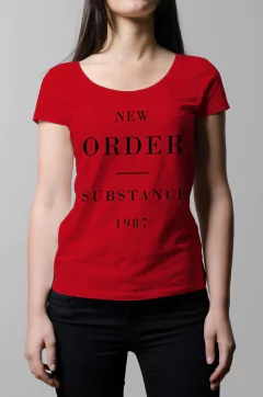 Remera New Order roja mujer