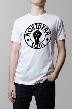 Remera Northern Soul musica blanca hombre