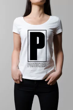 Remera Portishead blanca mujer