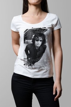 Remera Syd Barret blanca mujer
