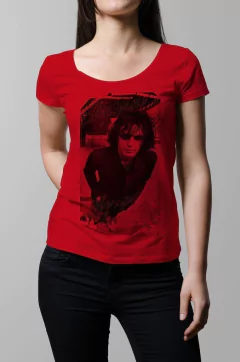 Remera Syd Barret roja mujer