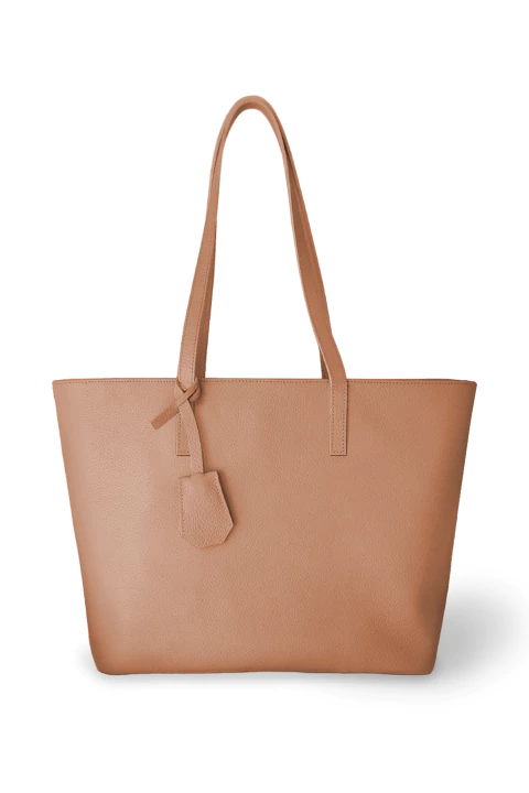 TOTE BAG CON CIERRE CAMEL - comprar online
