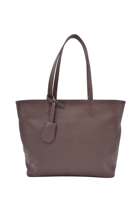 TOTE BAG SOFT CON CIERRE CHOCOLATE - comprar online