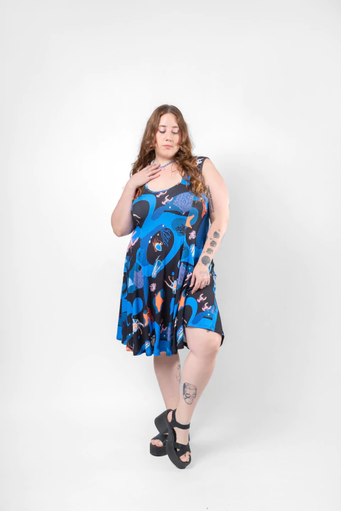 PRE-VENTA Vestido Lindsay Cañón Azul - comprar online