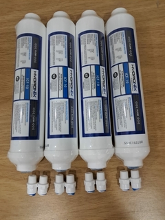 Kit 4 Filtros Externos Geladeira Side by Side + 8 Conectores