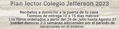 Banner de la categoría Colegio Jefferson Plan Lector 2023