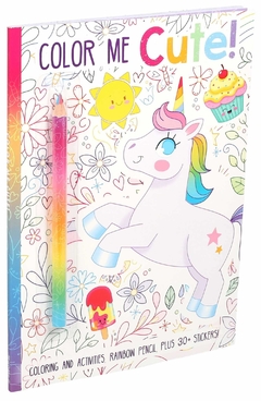 Color Me Cute! Coloring Book with Rainbow Pencil