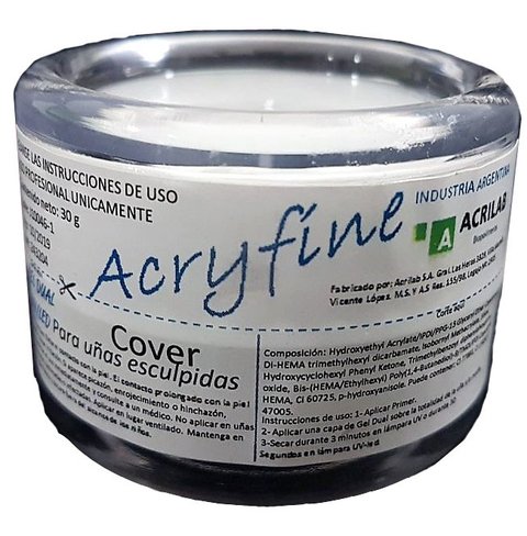 Gel construcción Cover Acryfine x30g Uñas Esculpidas