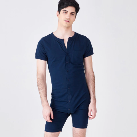 Pijama enterizo CAPRI. Azul marino