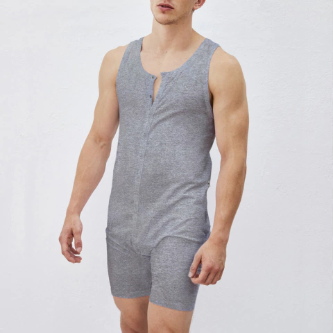 Pijama enterizo BRISTOL. Gris Melange