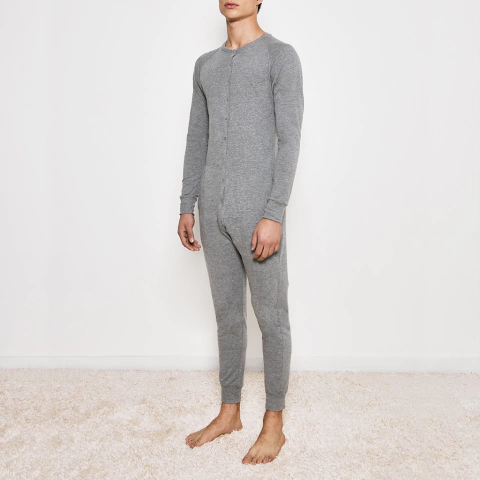Pijama enterizo DOMINGO. Gris melange