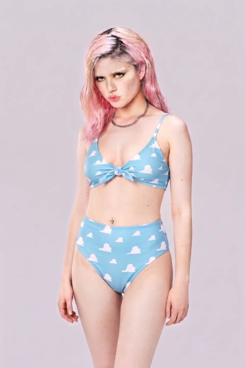 Disney Toy Story Nubes Top Moño + Pin Up Conjunto Bikini