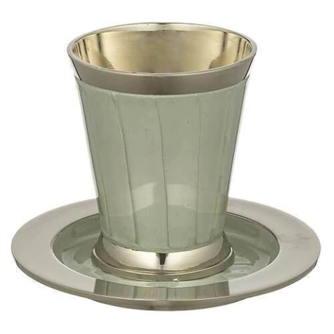Vaso De Kidush Aluminio Esmaltado 9 Cm Gris Plateado - comprar online