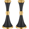 Candelabros de aluminio negro con dorado 18 cm - comprar online