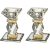 Candelabros el par de cristal 10 cm facetado - comprar online