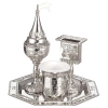 Set para Havdala de niquel con Plato Hexagonal Uvas - comprar online