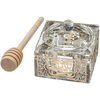 Mielera de cristal cuadrada con placa - comprar online