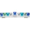 Janukia baja de cristal 37 x 6 cm Azules y Verdes - comprar online