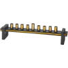 Janukia aluminio negro y dorado 27x5 cm pàra velas - comprar online