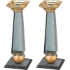 Candelabro de cristal 17 Negro con Dorado - comprar online