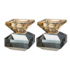 Candelabros de Cristal caramelo y gris 7 cm el PAR - comprar online