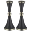 Candelabros de aluminio negro con plateado 18 cm - comprar online