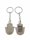 Llavero en forma de hamsa con piedritas. - comprar online