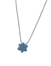 Collar de plata con dije de maguen celeste o jai celeste - comprar online