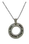 DIJE redondo Shema con cadena de acero quirurgico - - comprar online