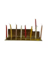 Janukia de aluminio dorado decorada con velas largas - comprar online