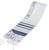 Talit de lana azul con dorado o con plateado - comprar online