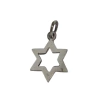 Dije de plata Maguen David 1,2 cm liso simple - comprar online