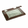 Bandeja para jala con cuchillo en madera y placa de niquel - comprar online