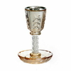 Copa de kidush de cristal con piedritas Dorada - comprar online