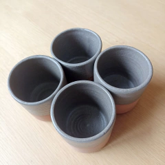 Set Jarrito Cafetero x 4 / esmalte piedra