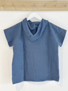 Happy Poncho de Toalla Azul Marino, talle 4 a 6 años - comprar online