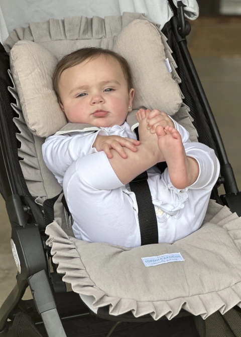 Colchoncito Baby con Tablitas Tusor Gris