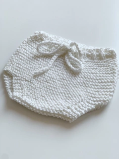 Conjunto Tejido Blanco Capota Lisa - comprar online