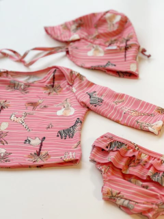 Gorro de Lycra Safari Rosa con FPU 50+ - Lorenza Básicos 