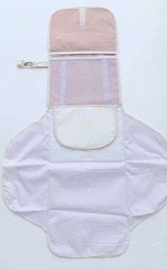 Cambiador Portapañal XL Tusor Rosa - Lorenza Básicos 