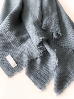 Manta Baby & Deco Grande Waffle Azul Desflecada