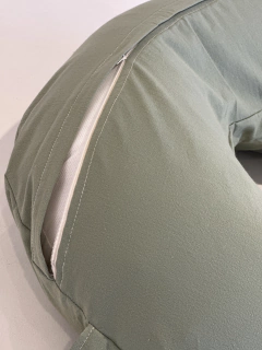 Almohadón de Lactancia y Postural Tusor Verde Seco - Lorenza Básicos 