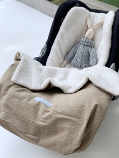 Colchoncito de Micropiel Natural con Cubrepies de Tusor Visón - comprar online