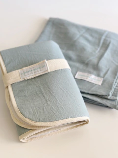 Manta XL de gasa de algodón simple Celeste en internet