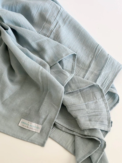 Manta XL de gasa de algodón simple Celeste