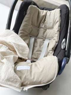 Colchoncito de Tusor Visón con Cubrepies de Gasa natural - tienda online